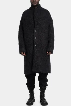 Long buttoned alpaca / wool coat