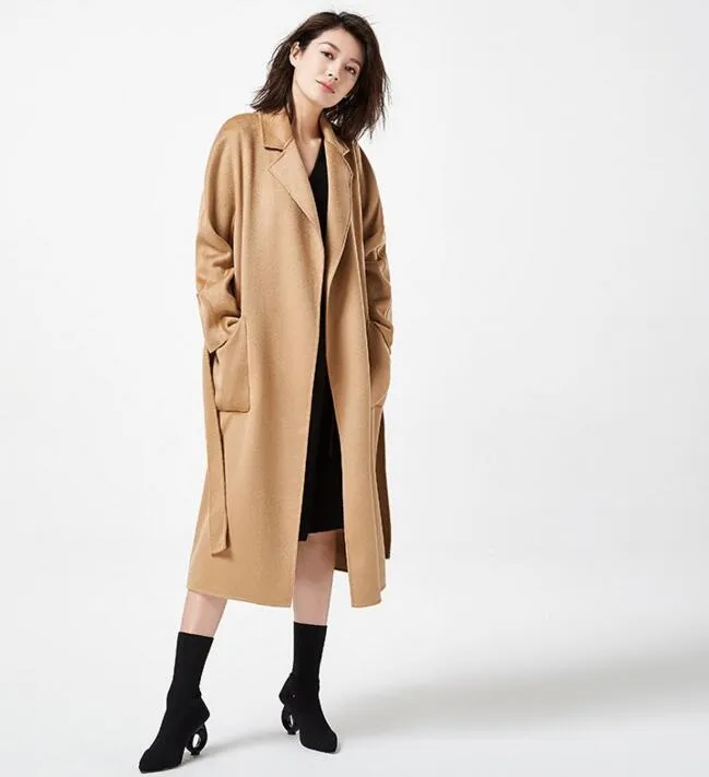 Long Wool Coat Double Face Woolen Coat/2233