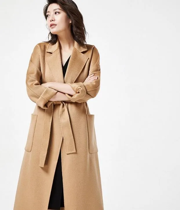 Long Wool Coat Double Face Woolen Coat/2233