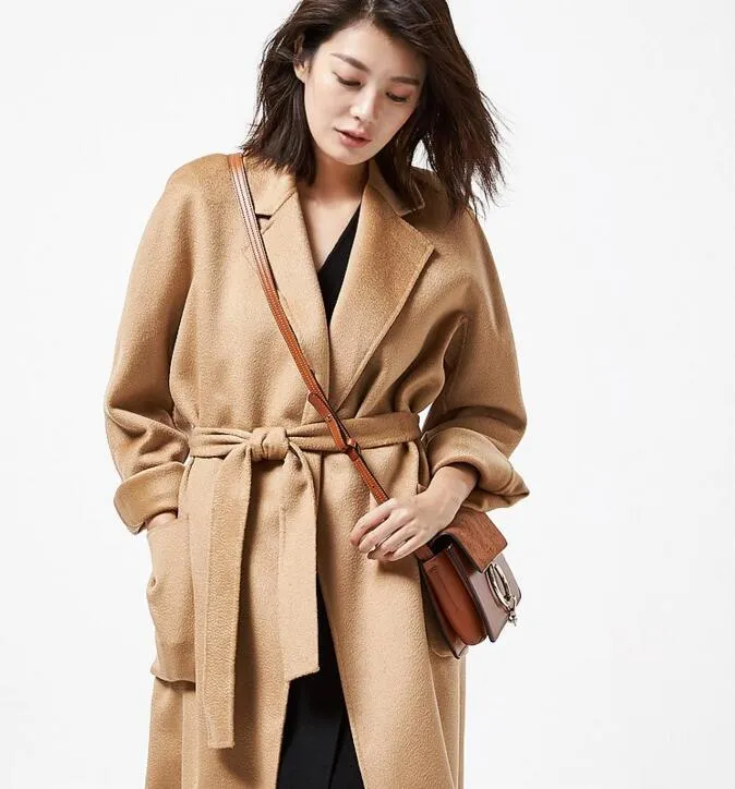 Long Wool Coat Double Face Woolen Coat/2233