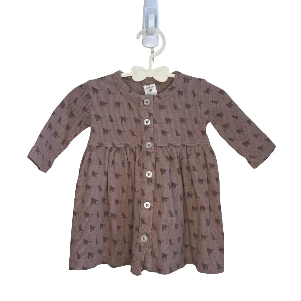 LS Knit Dress w/Buttons