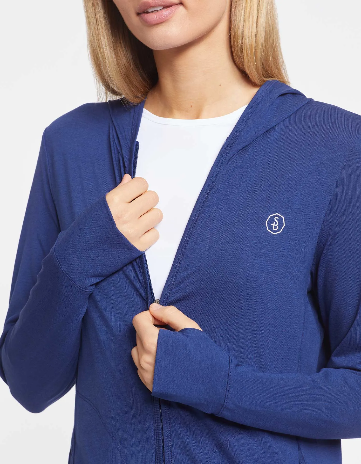 Luxe Hooded Full Zip Top UPF 50  Sensitive Collection