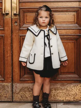 Marae Ivory Merino Wool Sailor Coat