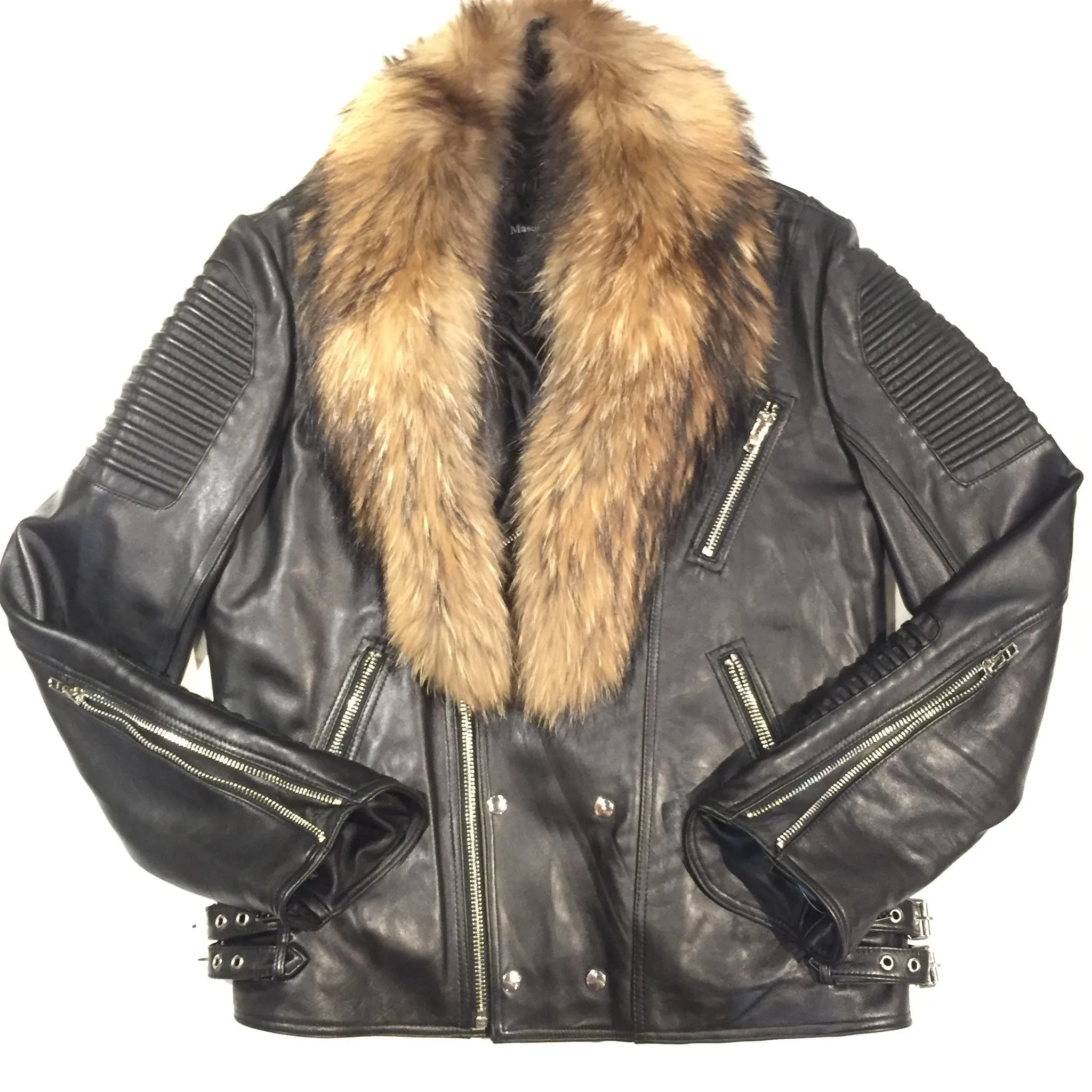 Mason & Copper Fox Collar Biker Jacket