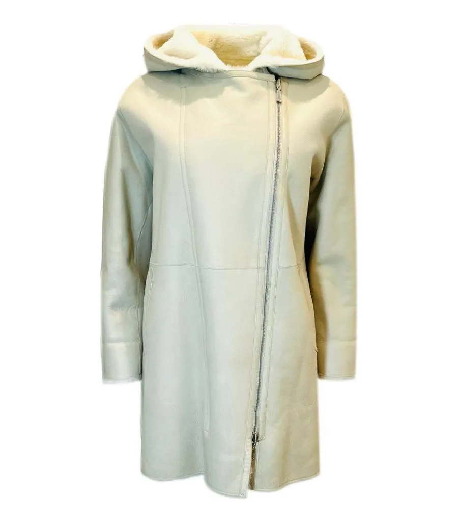 Max & Moi Reversible Merino Shearling Coat. Size 36FR