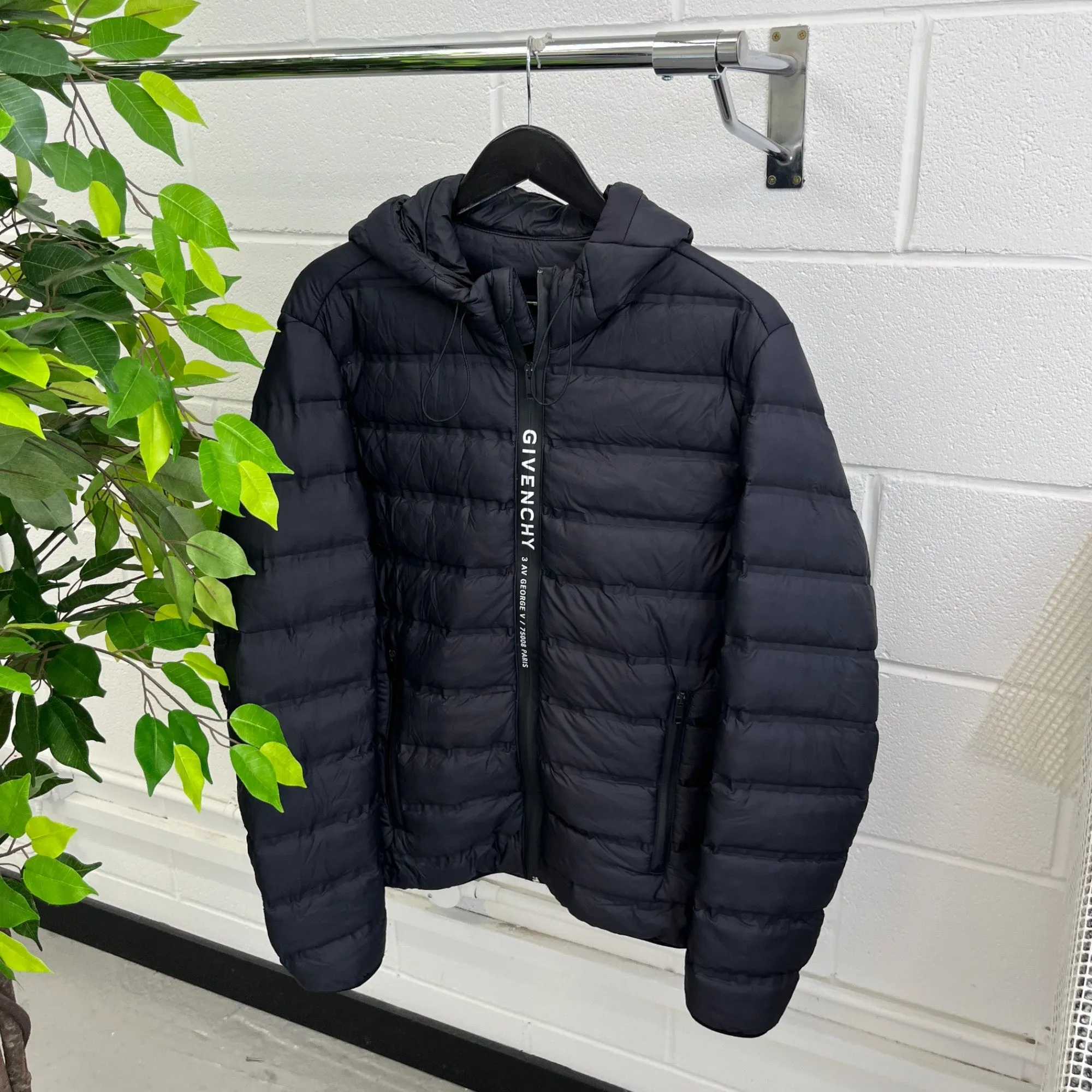 Men's Logo Down Jacket Black Size IT 50 / L