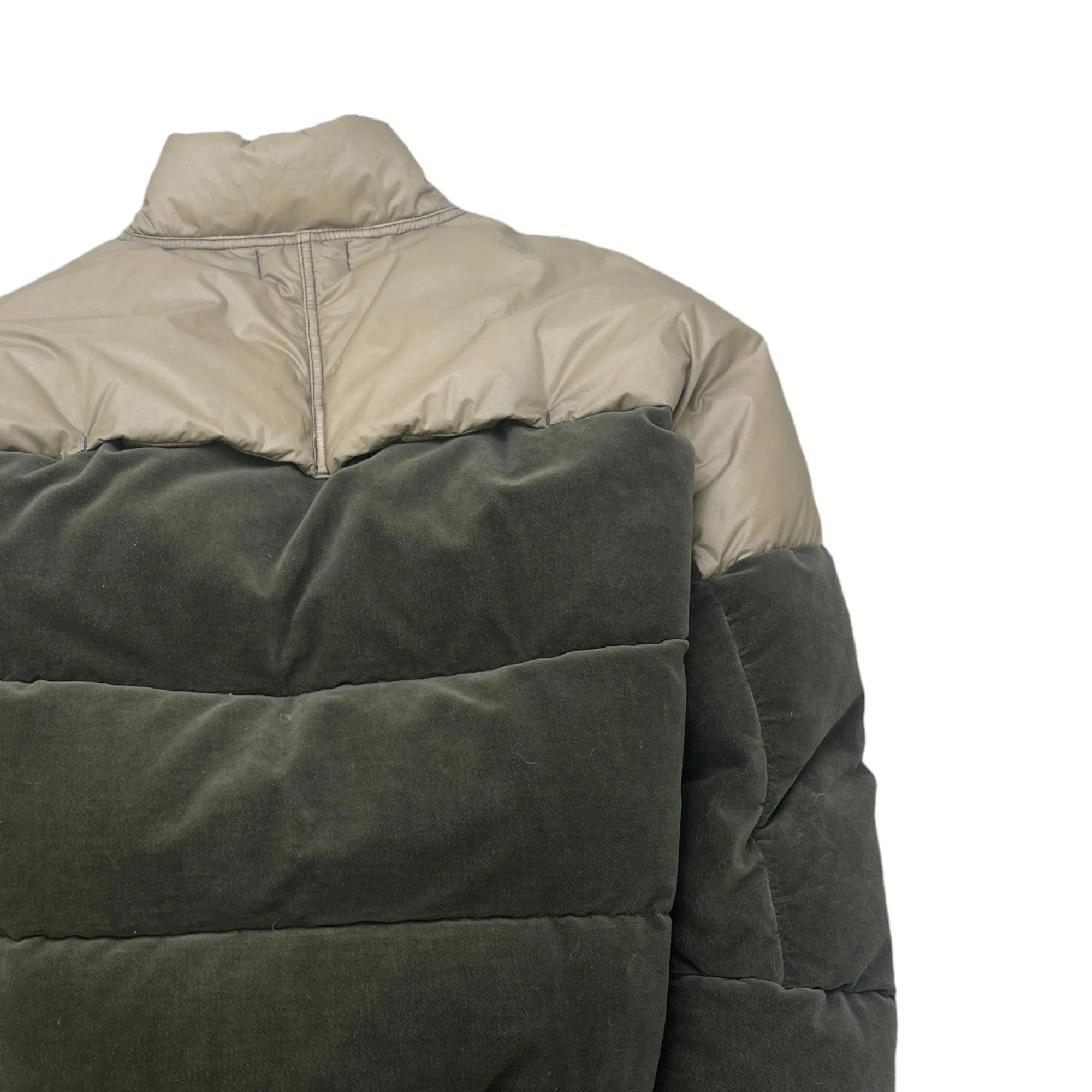 Men's Velvet Down Dc Down Jacket Khaki Size L