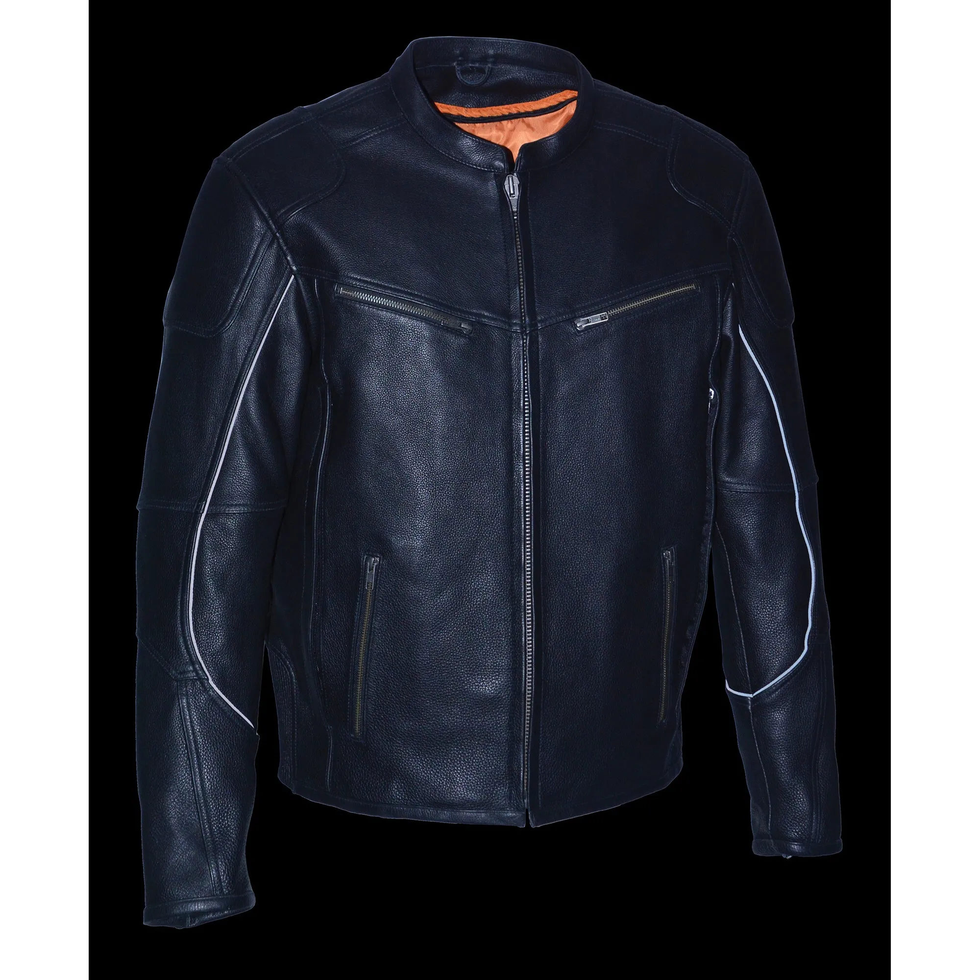 Men's Vented Scooter Jacket w/ Cool Tec® Leather &Side Stretch