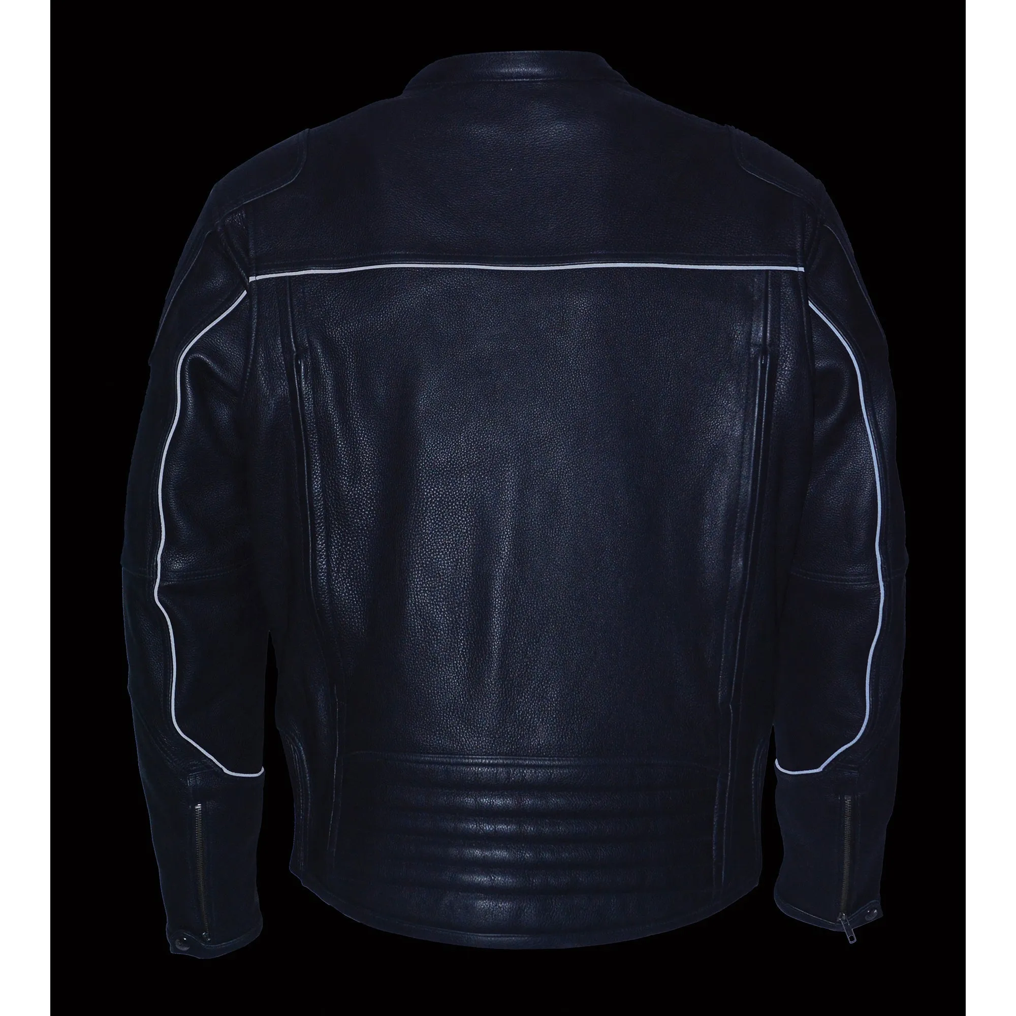 Men's Vented Scooter Jacket w/ Cool Tec® Leather &Side Stretch