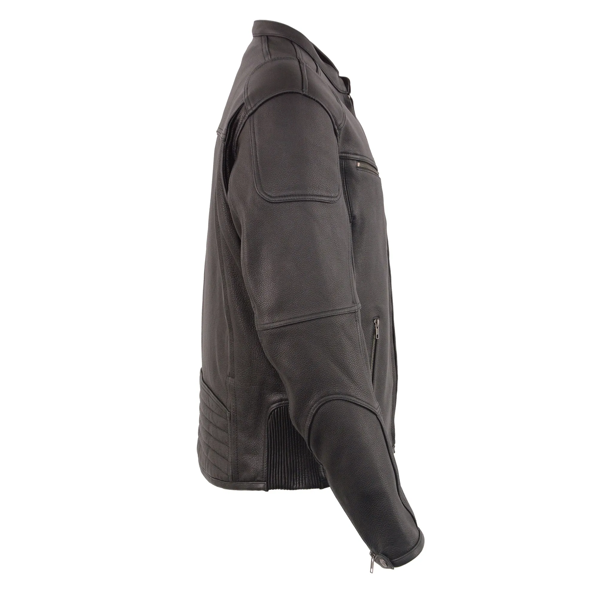 Men's Vented Scooter Jacket w/ Cool Tec® Leather &Side Stretch