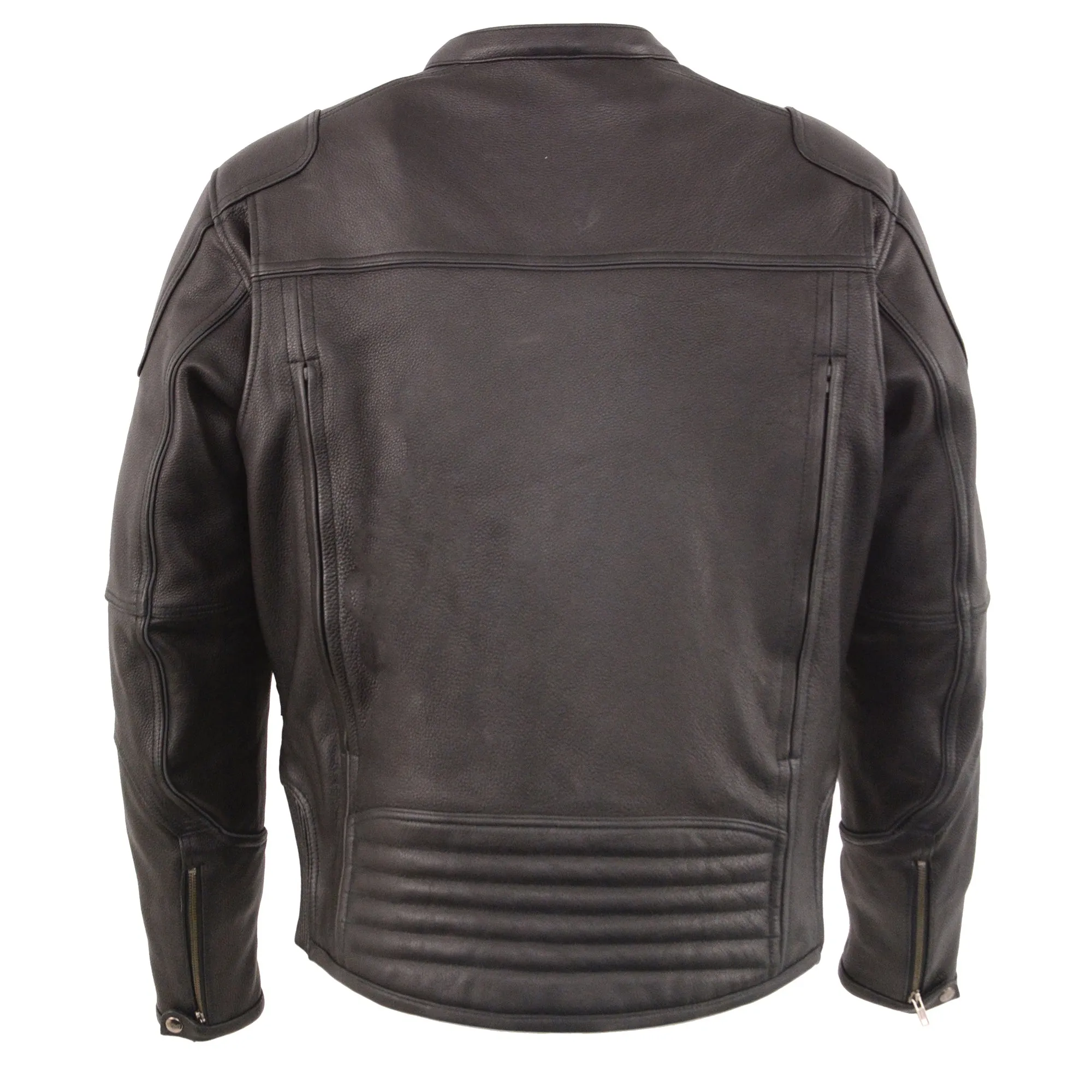 Men's Vented Scooter Jacket w/ Cool Tec® Leather &Side Stretch