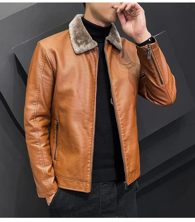 Men's Vintage Brown Leather Jacket