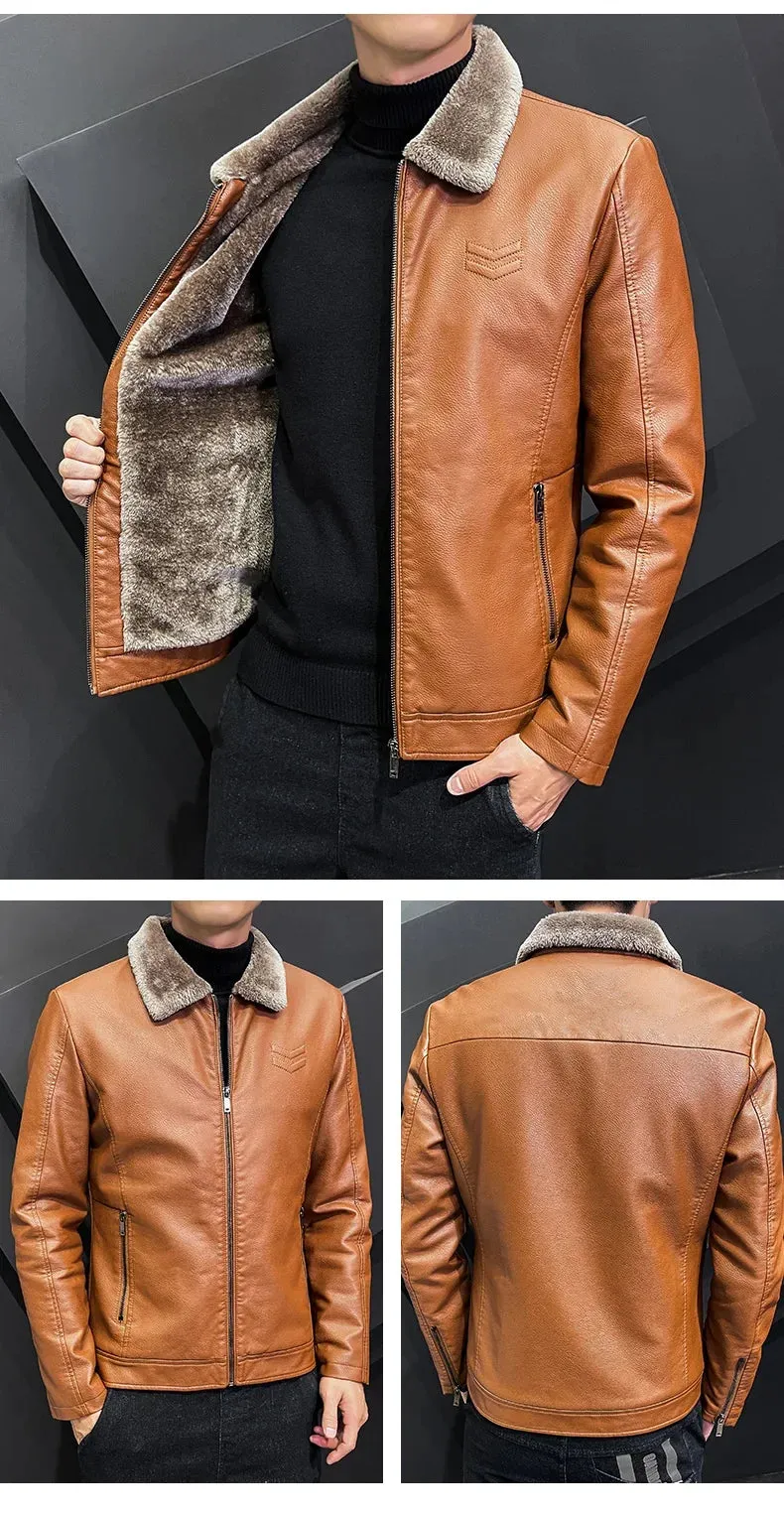 Men's Vintage Brown Leather Jacket