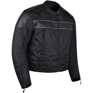 Men's VL1518 Textile Motorcycle Jacket Motorbike Biker Riding Jacket Breathable with C.E. Armor