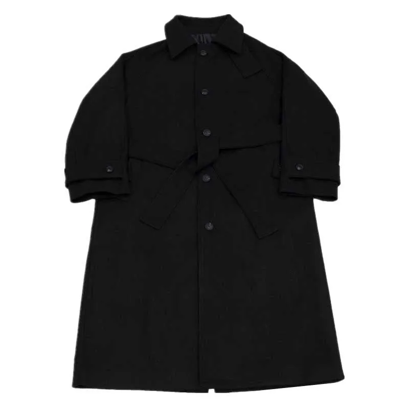 Men's Winter Loose Casual Extra Long Knee-length Coat