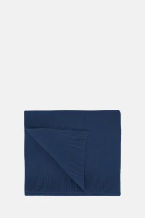 Merino Wool Scarf Marine Blue