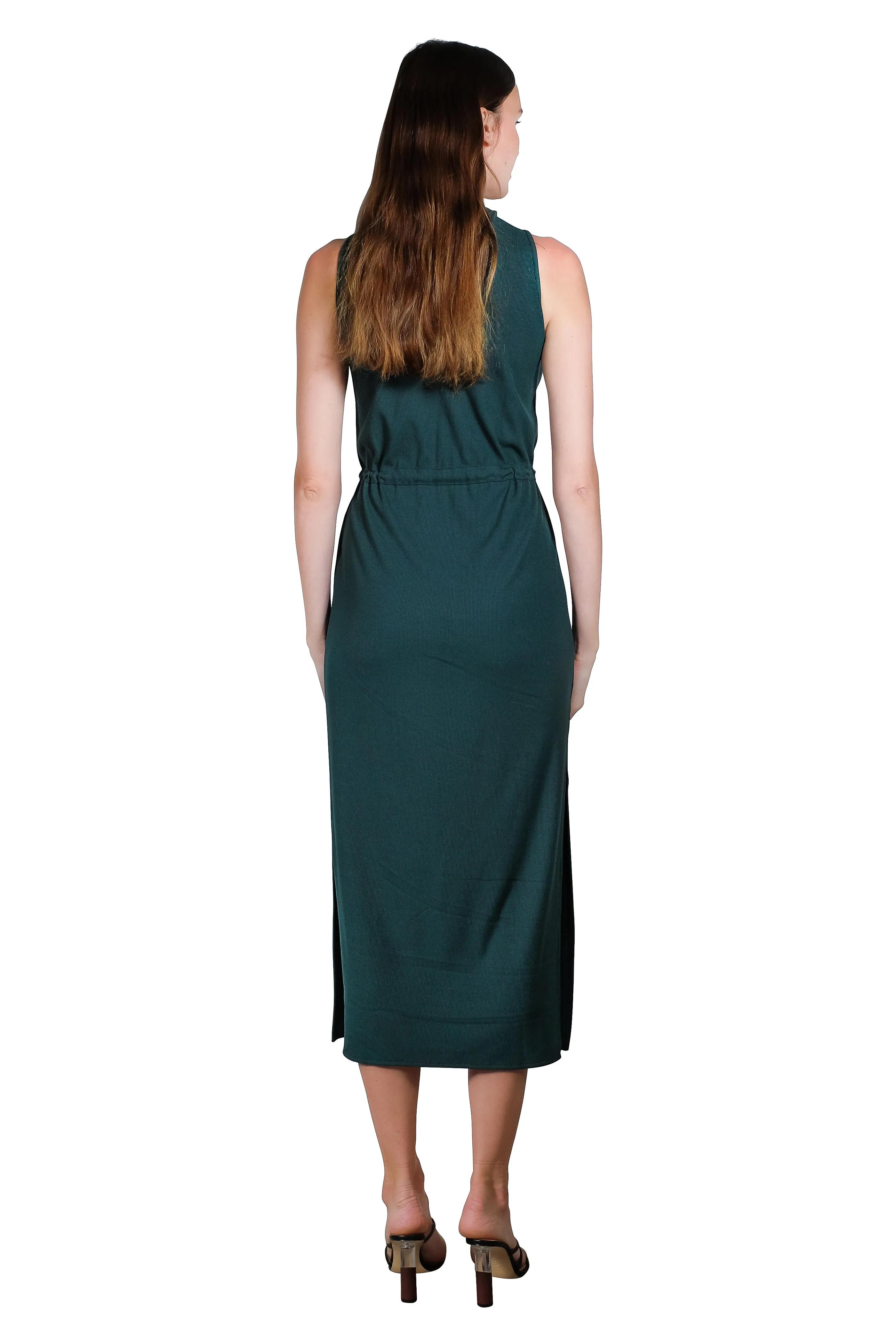 Michelle High-neck Maxi Rib Knit Dress