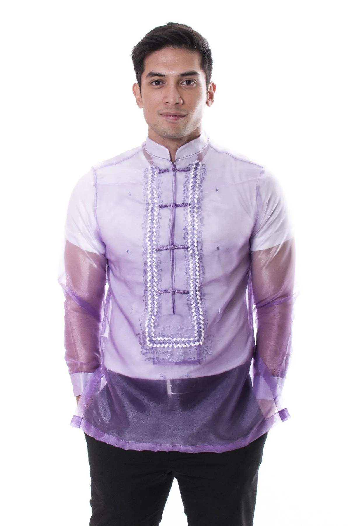 MO16 - Organza Barong Tagalog Lavender