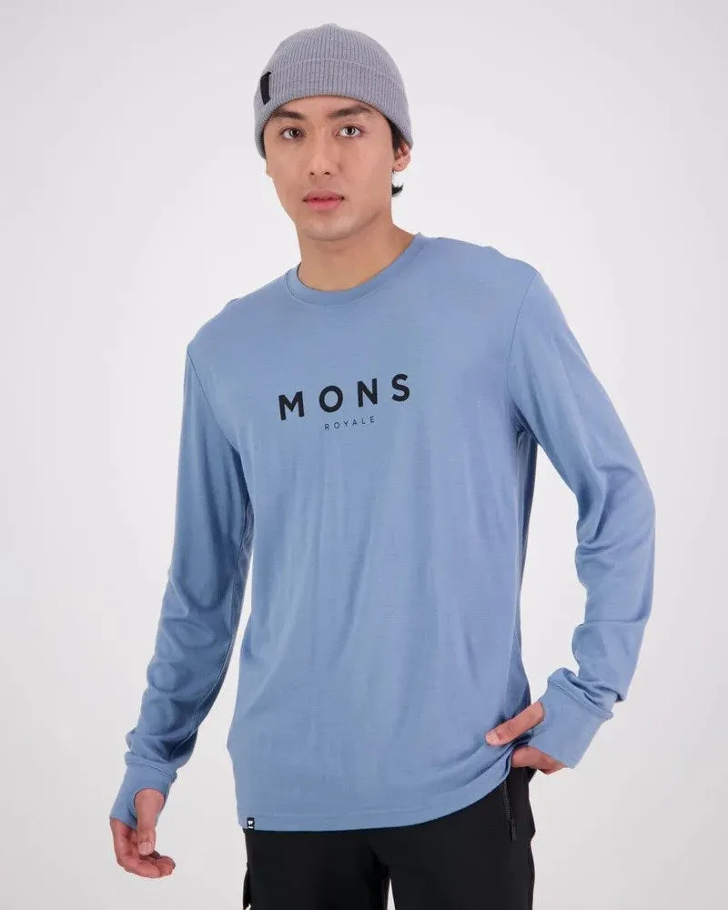 Mons Royale Yotei Classic Men's Long Sleeve - Powder Blue