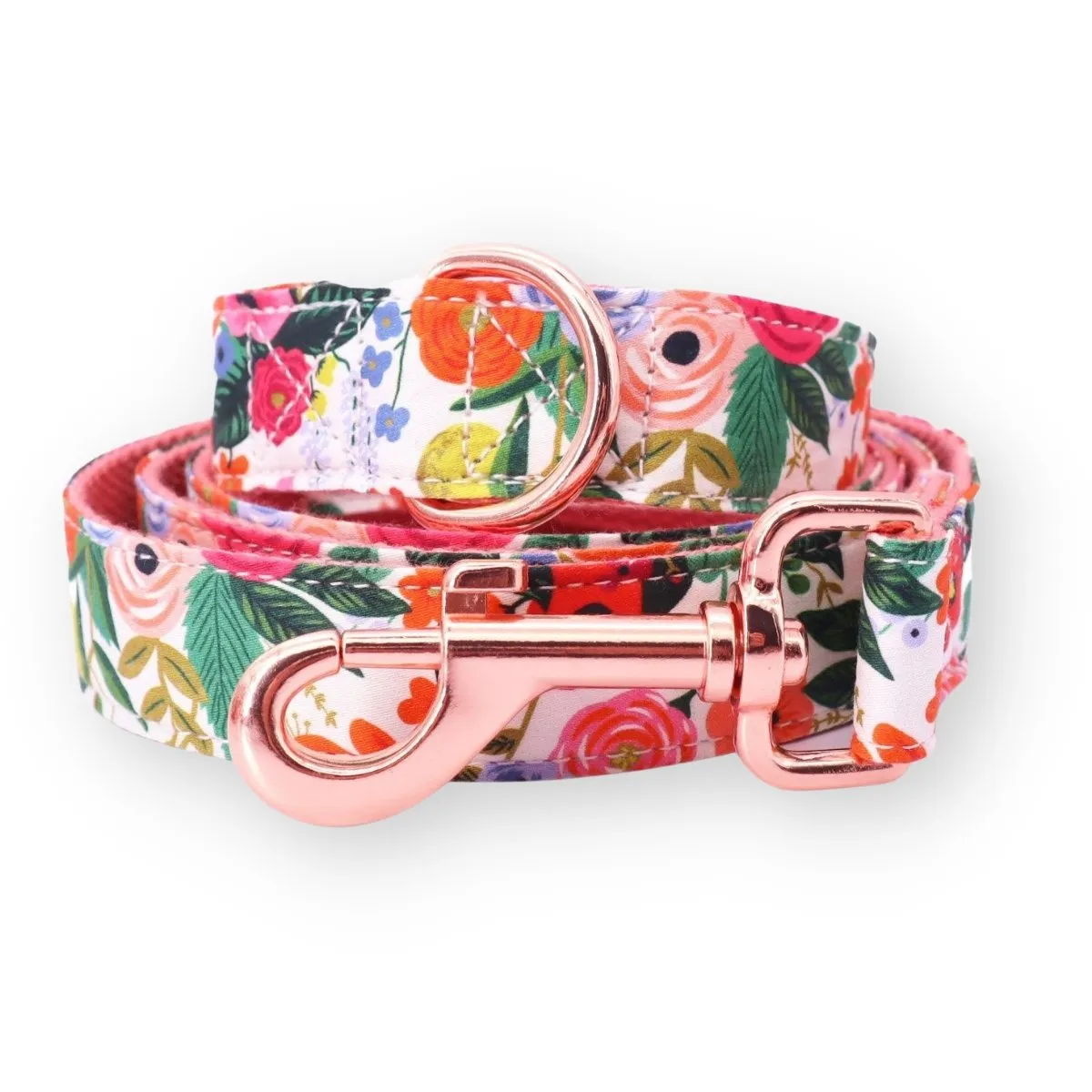 Morning Floral Bowtie Unbreakable Collar™ & Leash Set