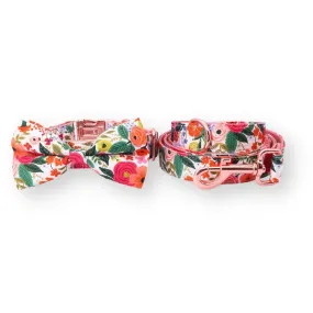 Morning Floral Bowtie Unbreakable Collar™ & Leash Set