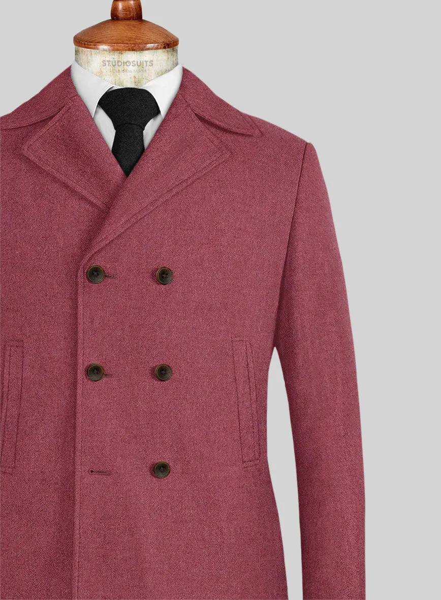 Naples Venetian Pink Tweed Pea Coat