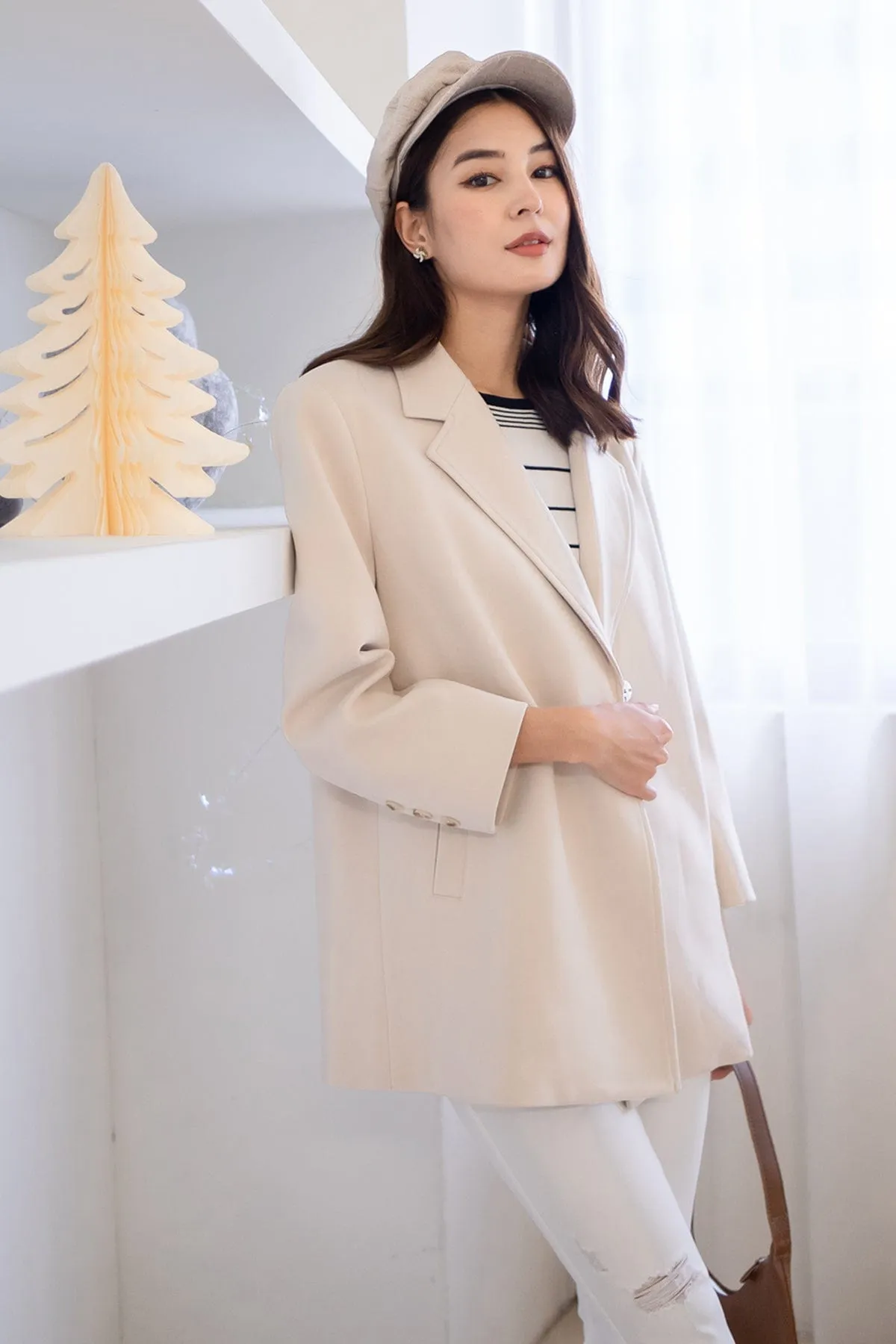 NARNIA WINTER COAT IN NUDE