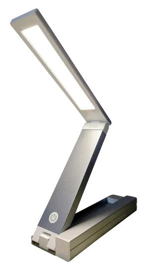 Native Lighting - ZigZag Lamp in Matt Grey Chrome (folds flat, rechargeable with 3 brightness settings)