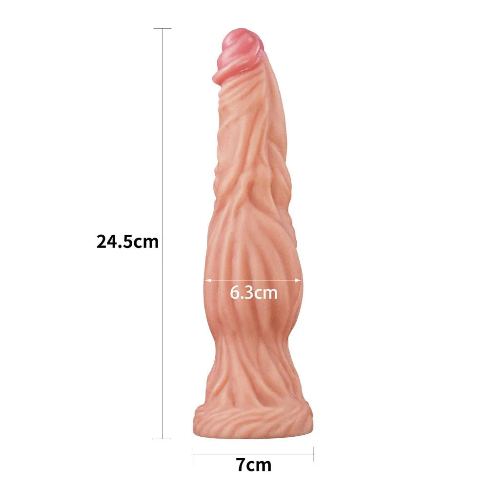 Nature Cock 9.5in Dual Layer Huge ALIEN Silicone Dildo