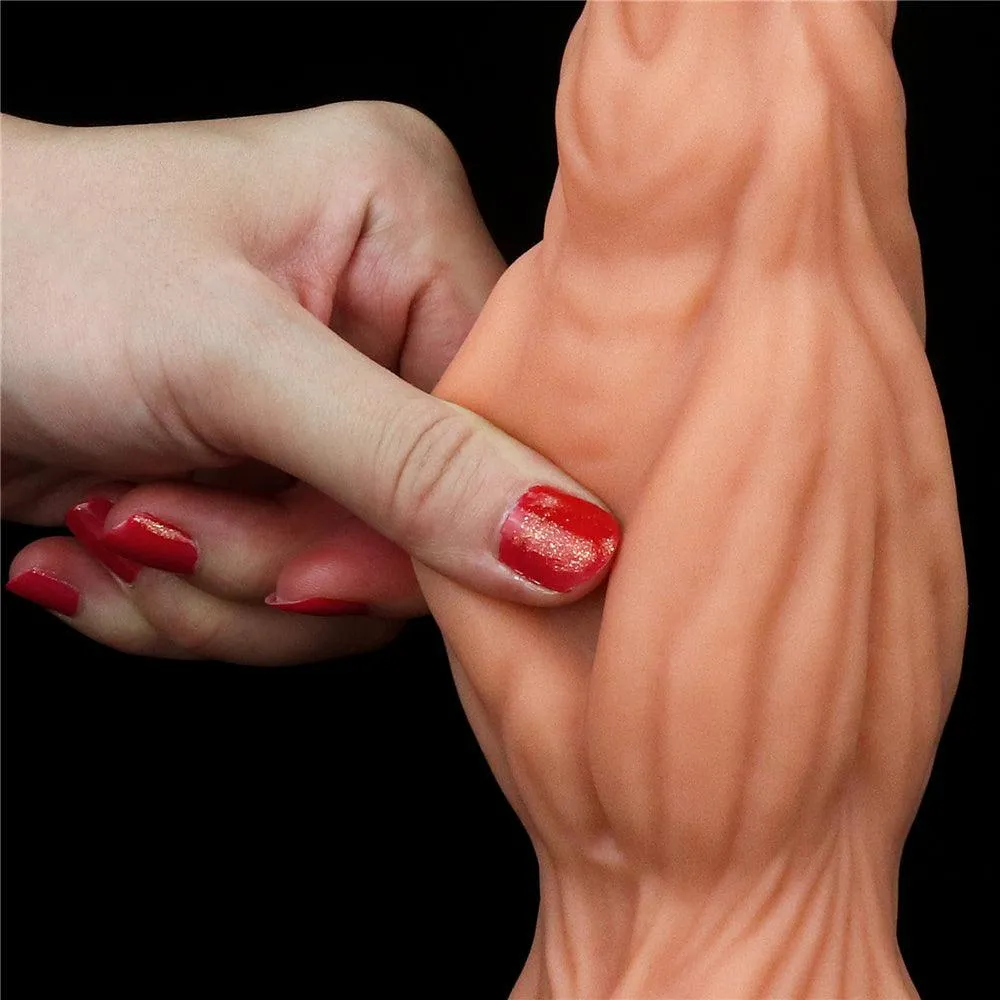 Nature Cock 9.5in Dual Layer Huge ALIEN Silicone Dildo