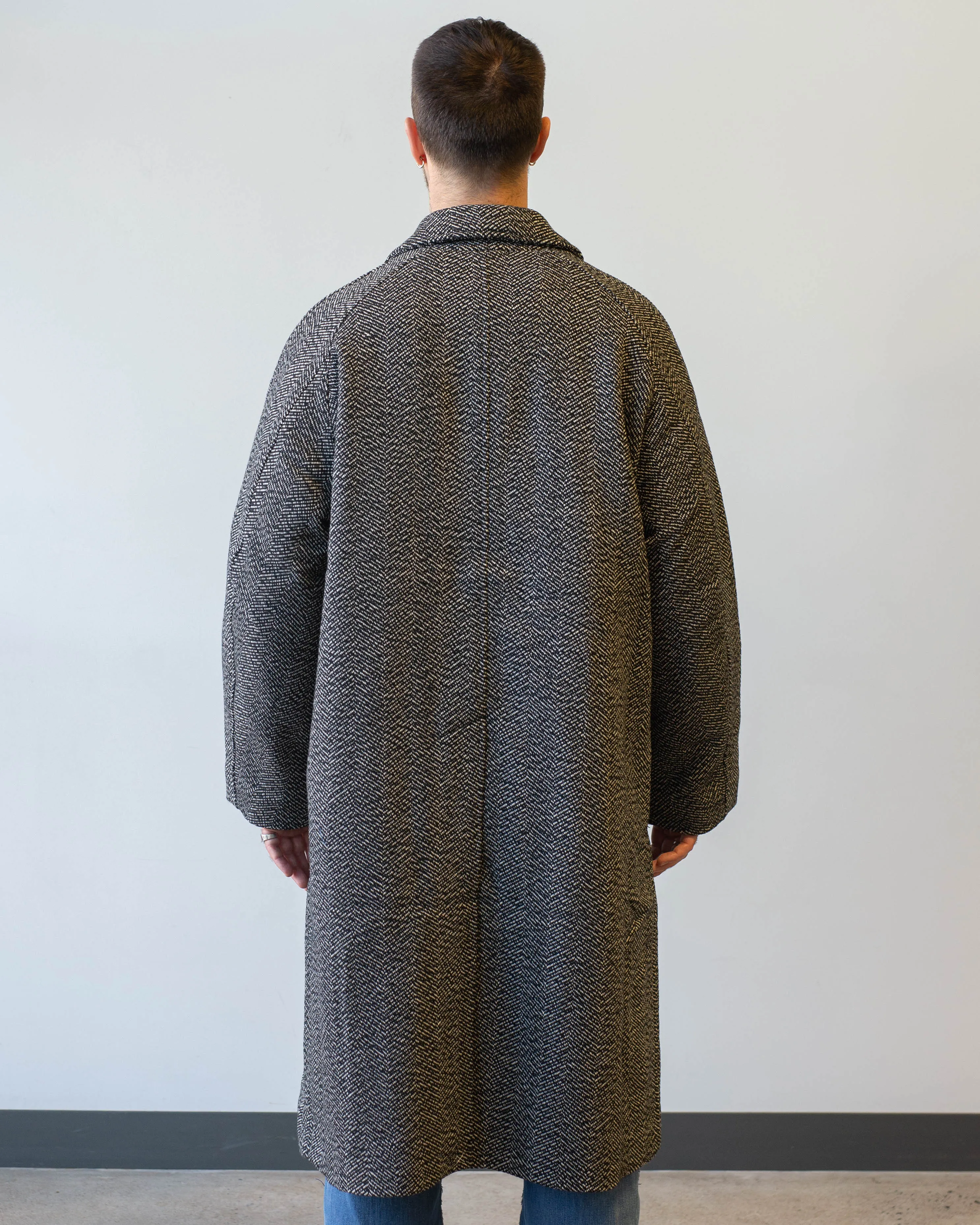 Needles Balcollar Coat W/N Herringbone White