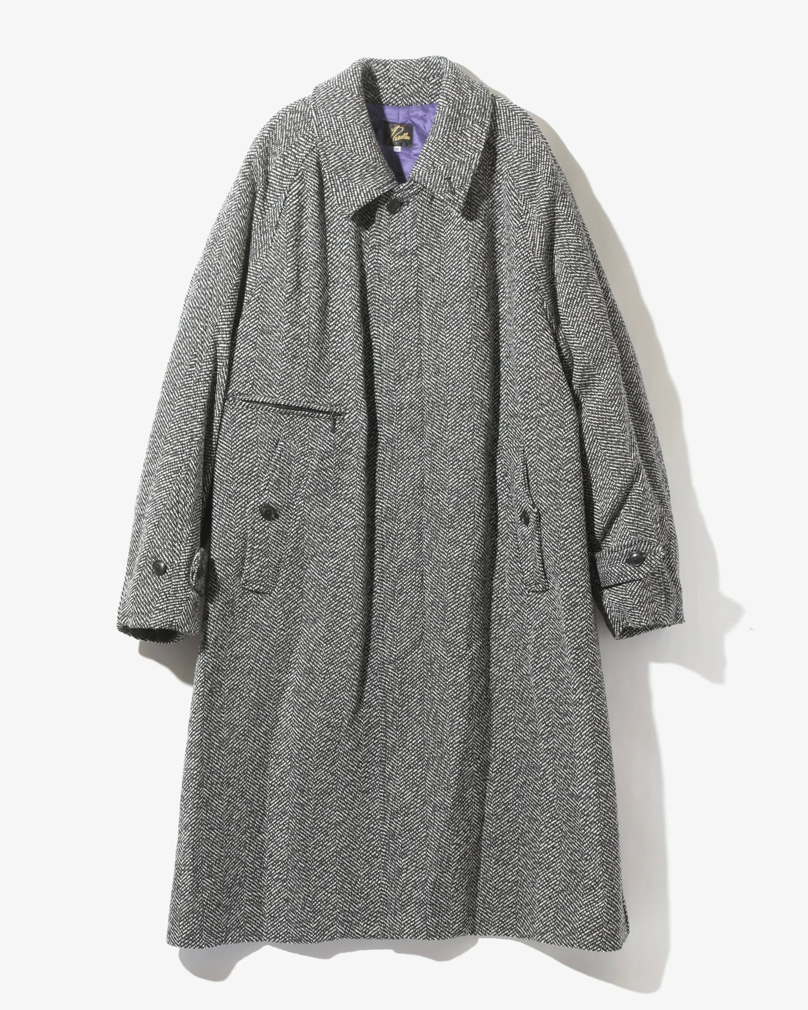 Needles Balcollar Coat W/N Herringbone White