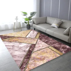 Nefertiti Modern Luxury Geometric Design Polyester Indoor Area Rug Carpet