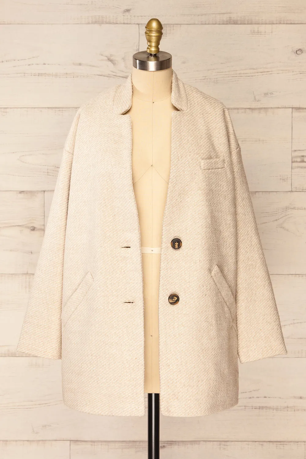 Nowskie Beige | Short Coat w/ Buttons