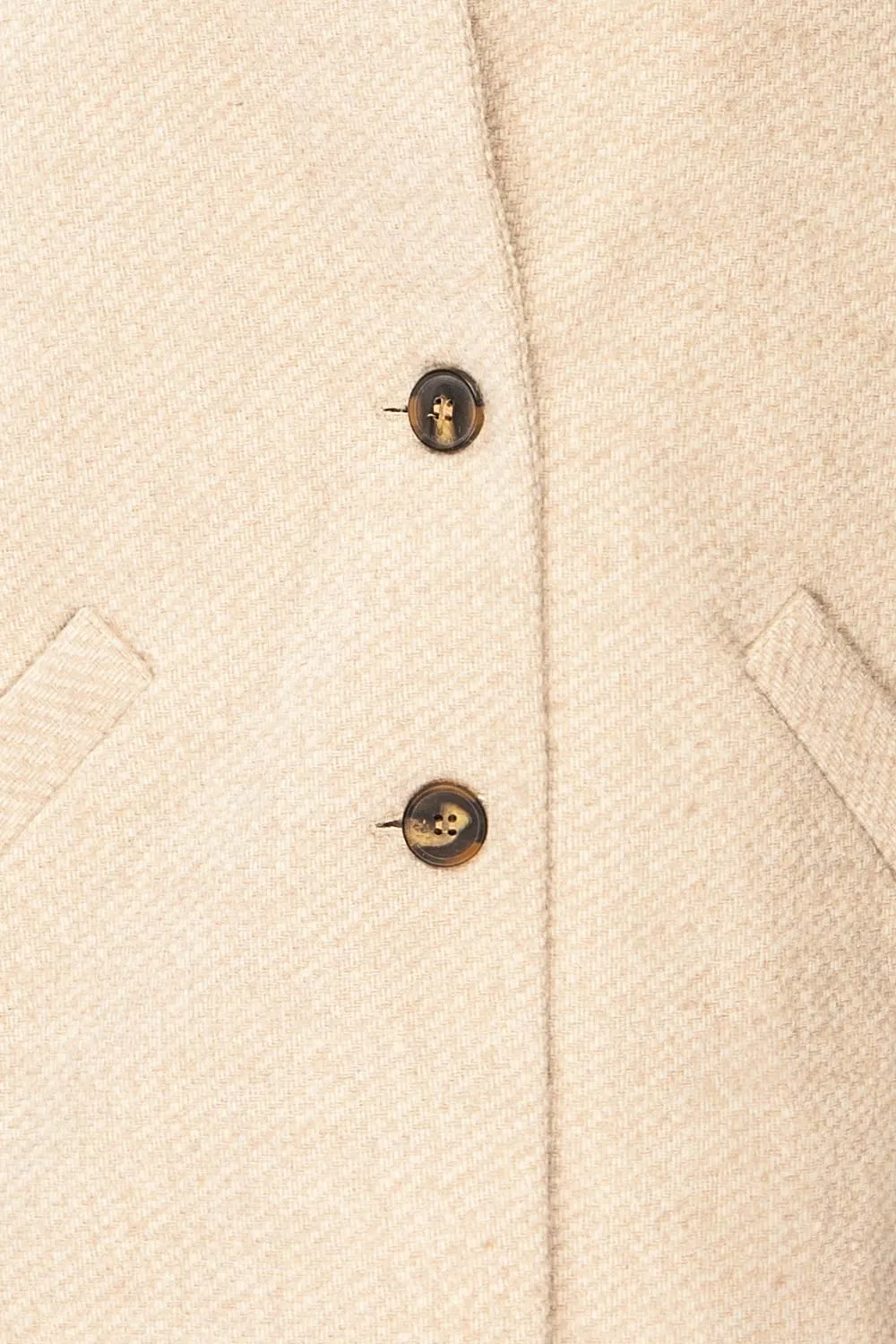 Nowskie Beige | Short Coat w/ Buttons