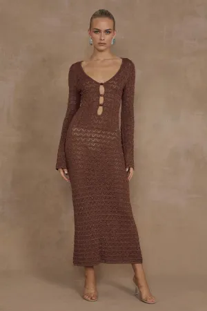 NYA MIDI DRESS - ESPRESSO