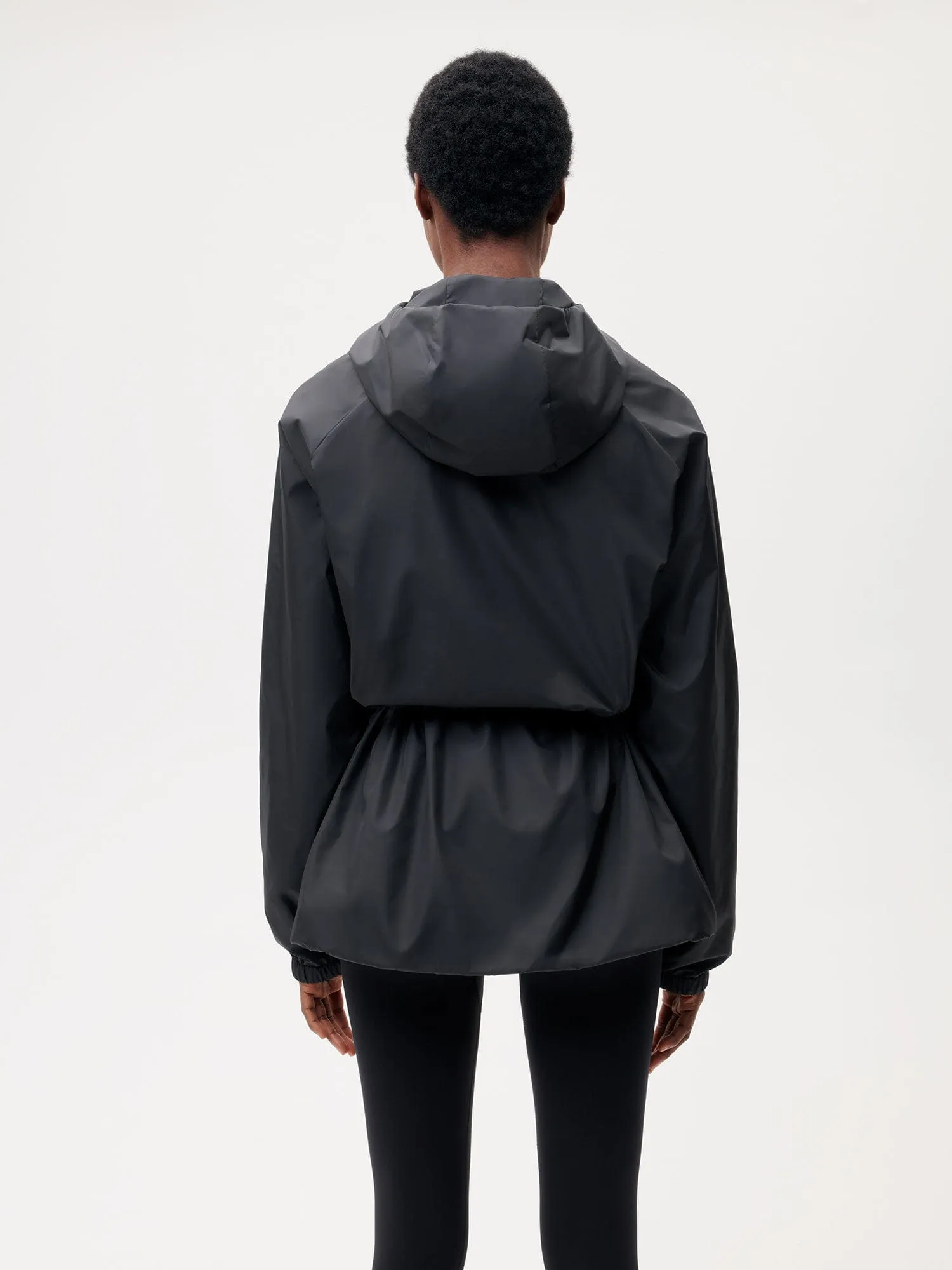 Nylon Color Block Jacket—black