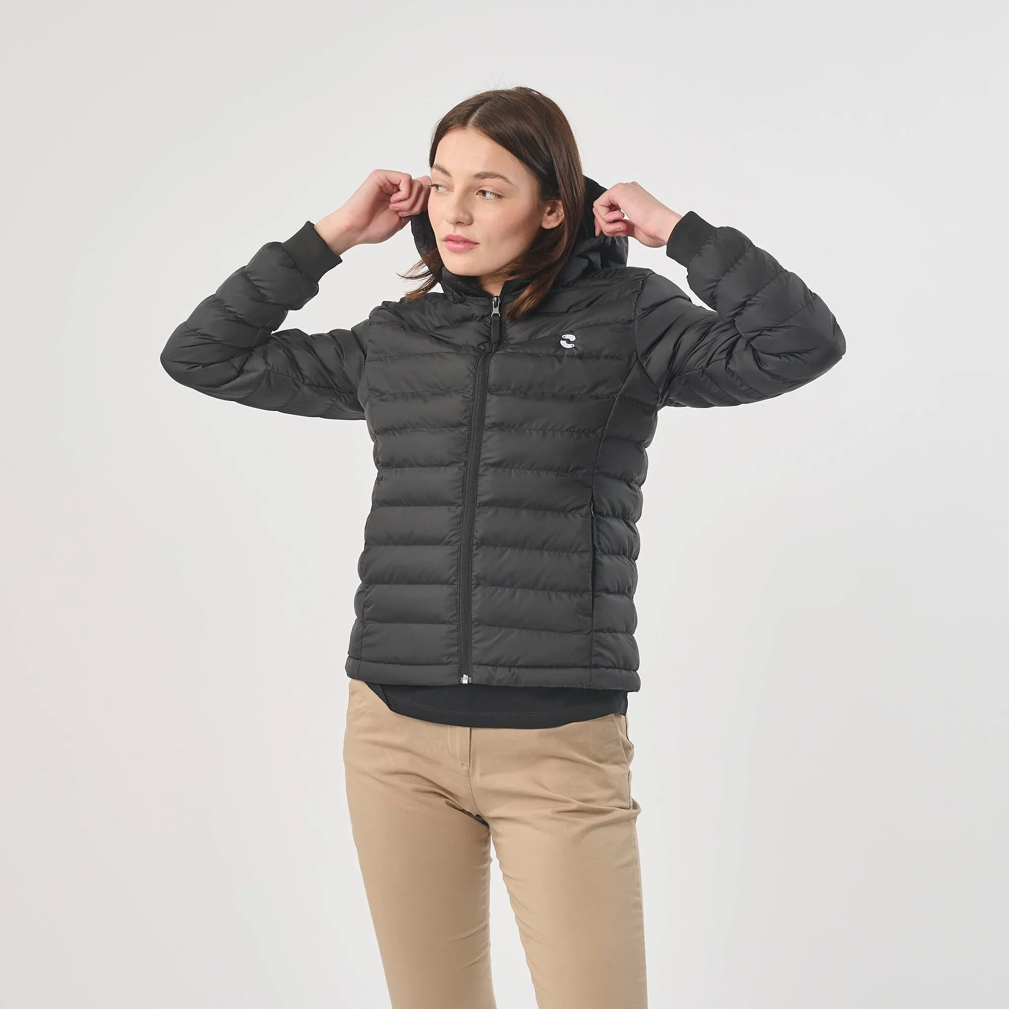 Omnitau Women's Breathable Fitted Padded Jacket - Black