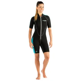 Open Box Cressi 2mm Ladies Lido Short Front Zip Wetsuit, Size: Large