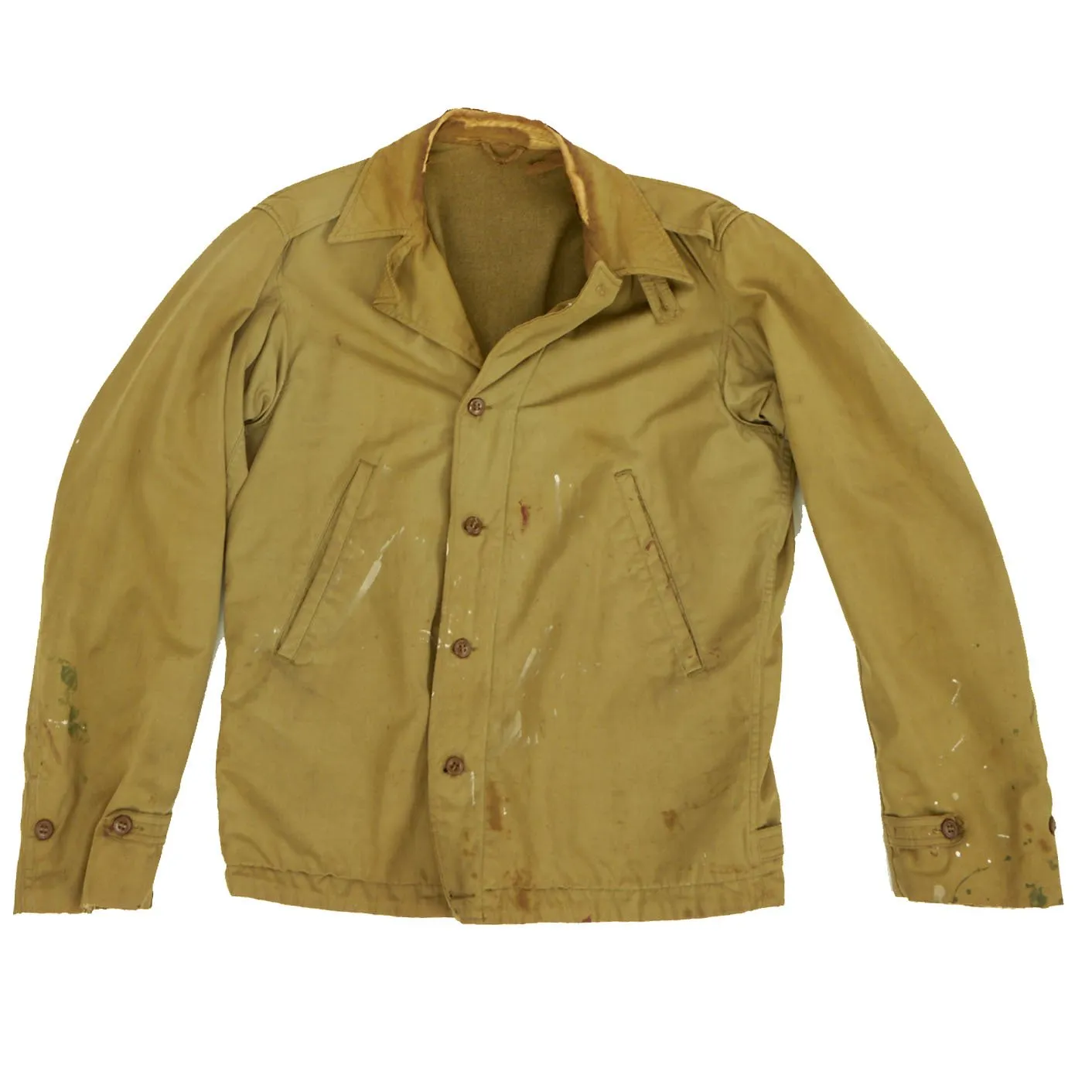 Original U.S. WWII USMC Composer Larry Wagner M-1941 Field Jacket with Hand Drawn Cartoon