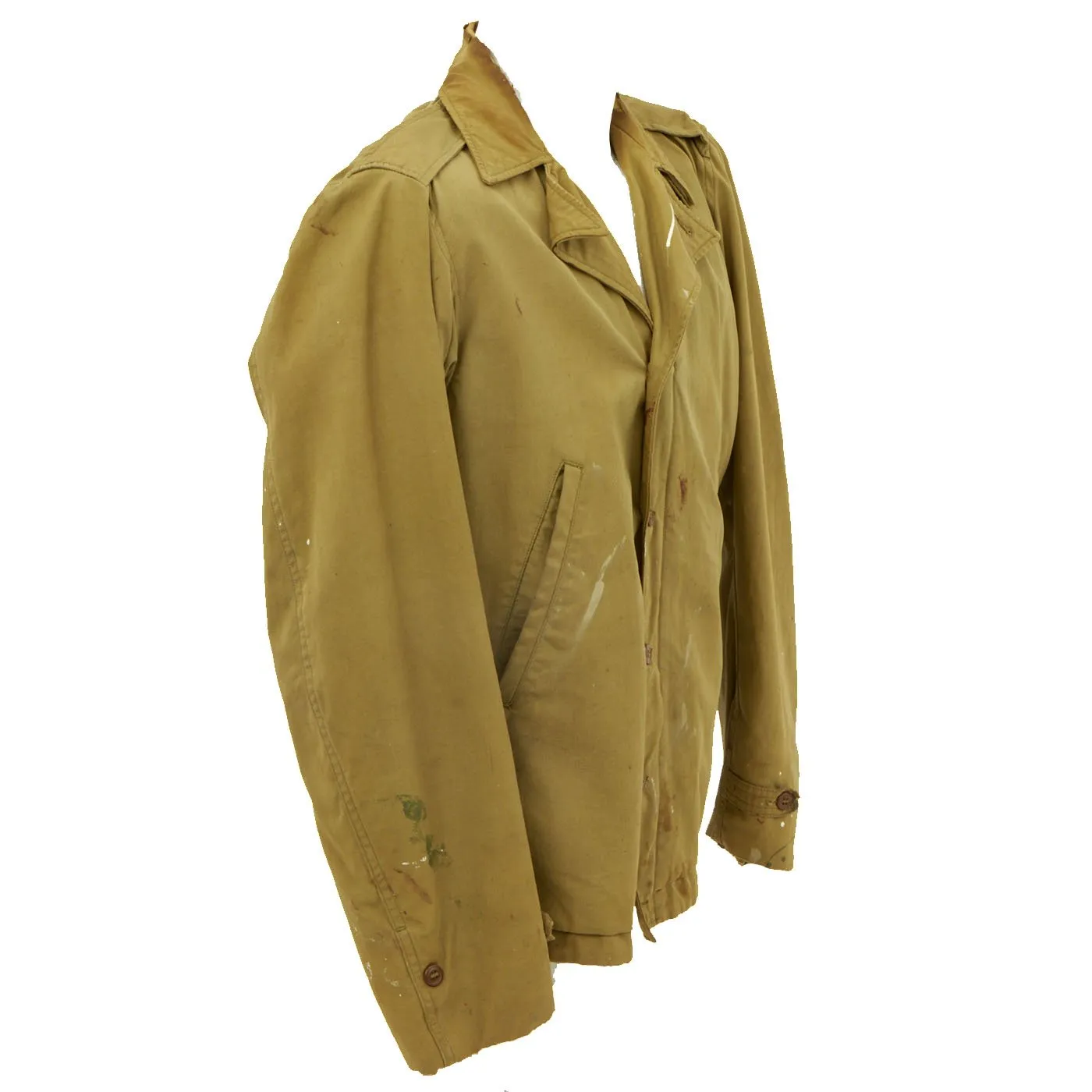 Original U.S. WWII USMC Composer Larry Wagner M-1941 Field Jacket with Hand Drawn Cartoon