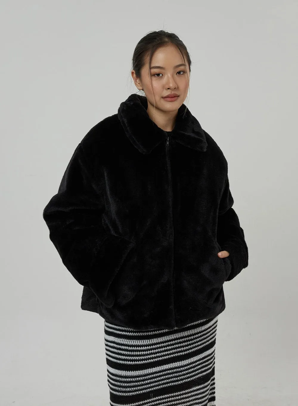 Oversized Faux Fur Jacket CD23