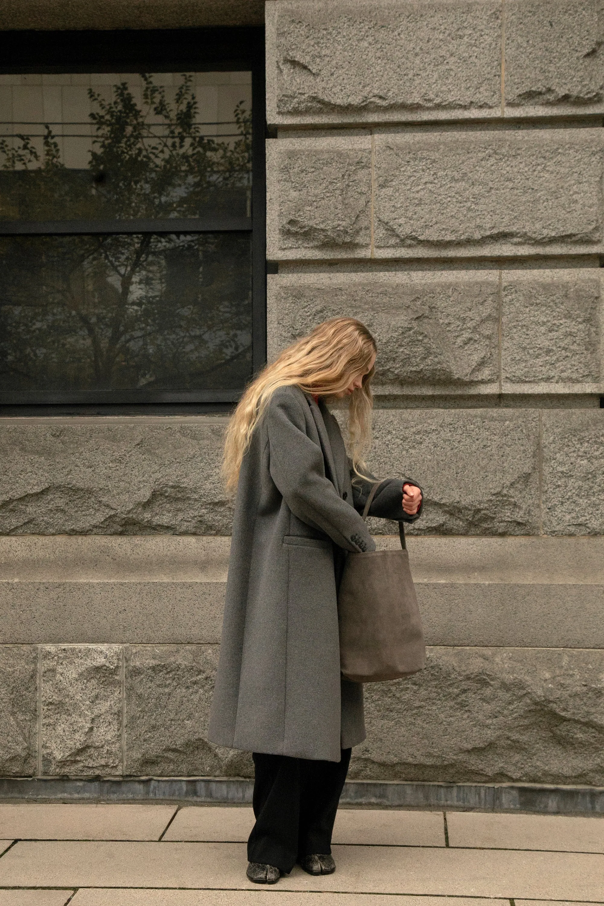 OVERSIZED WOOL-BLEND COAT