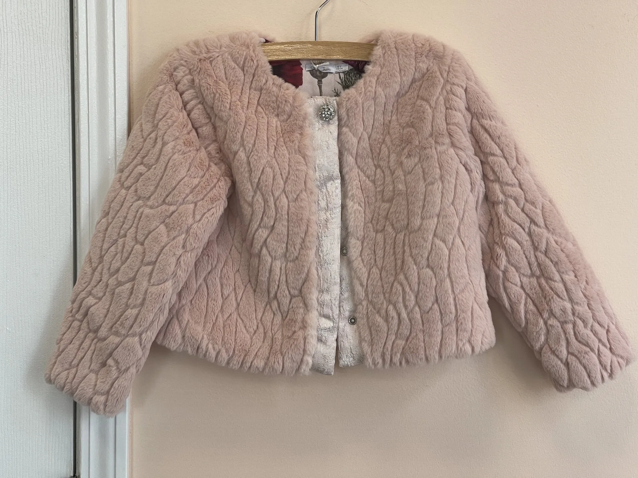 Patachou Pink Faux Fur Jacket