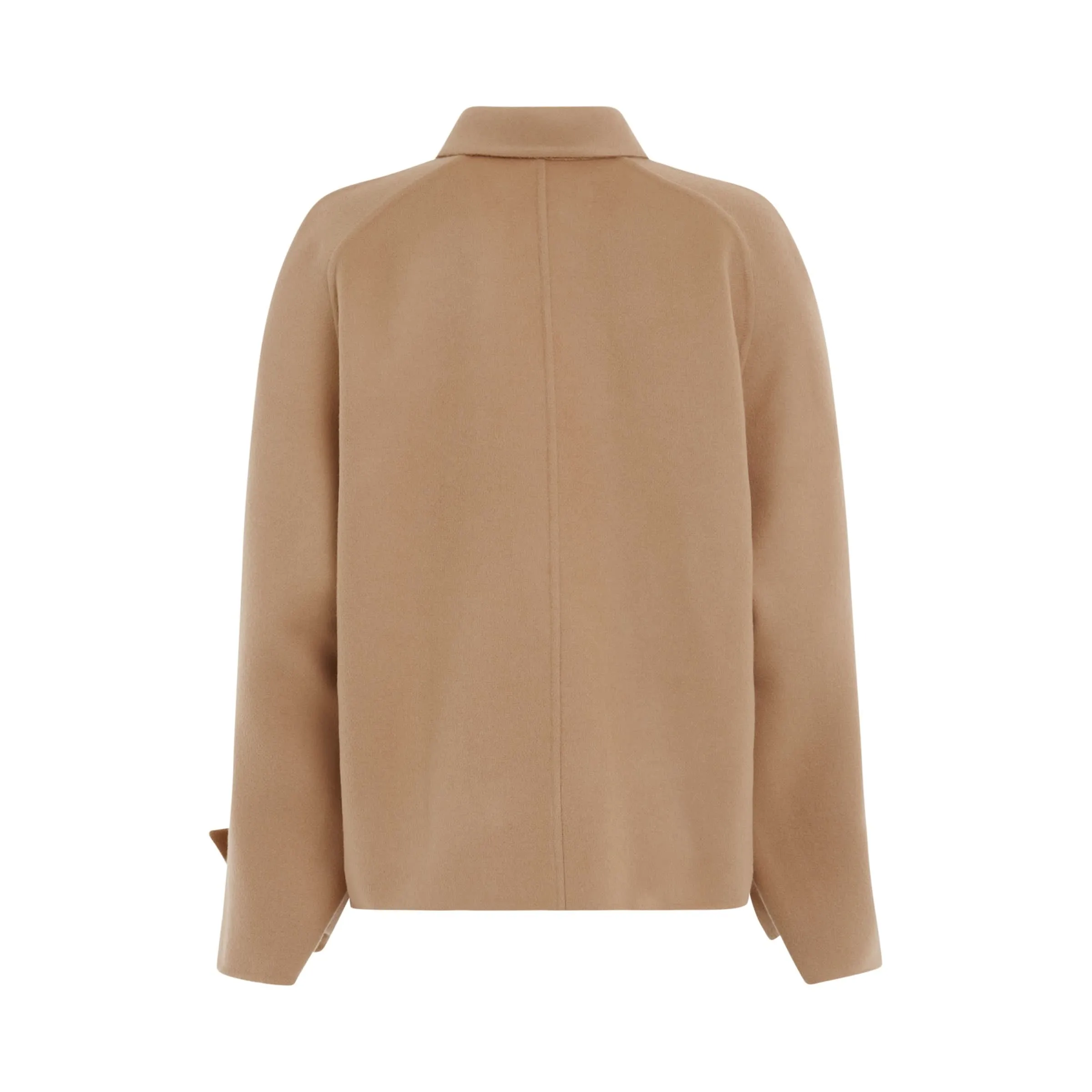 Patch Sleeve Logo Coat in Light Camel