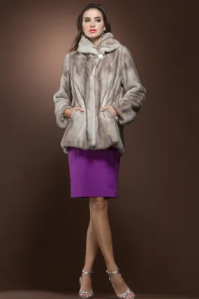 Platinbold Mink Fur Jacket