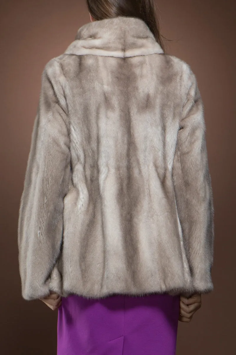 Platinbold Mink Fur Jacket