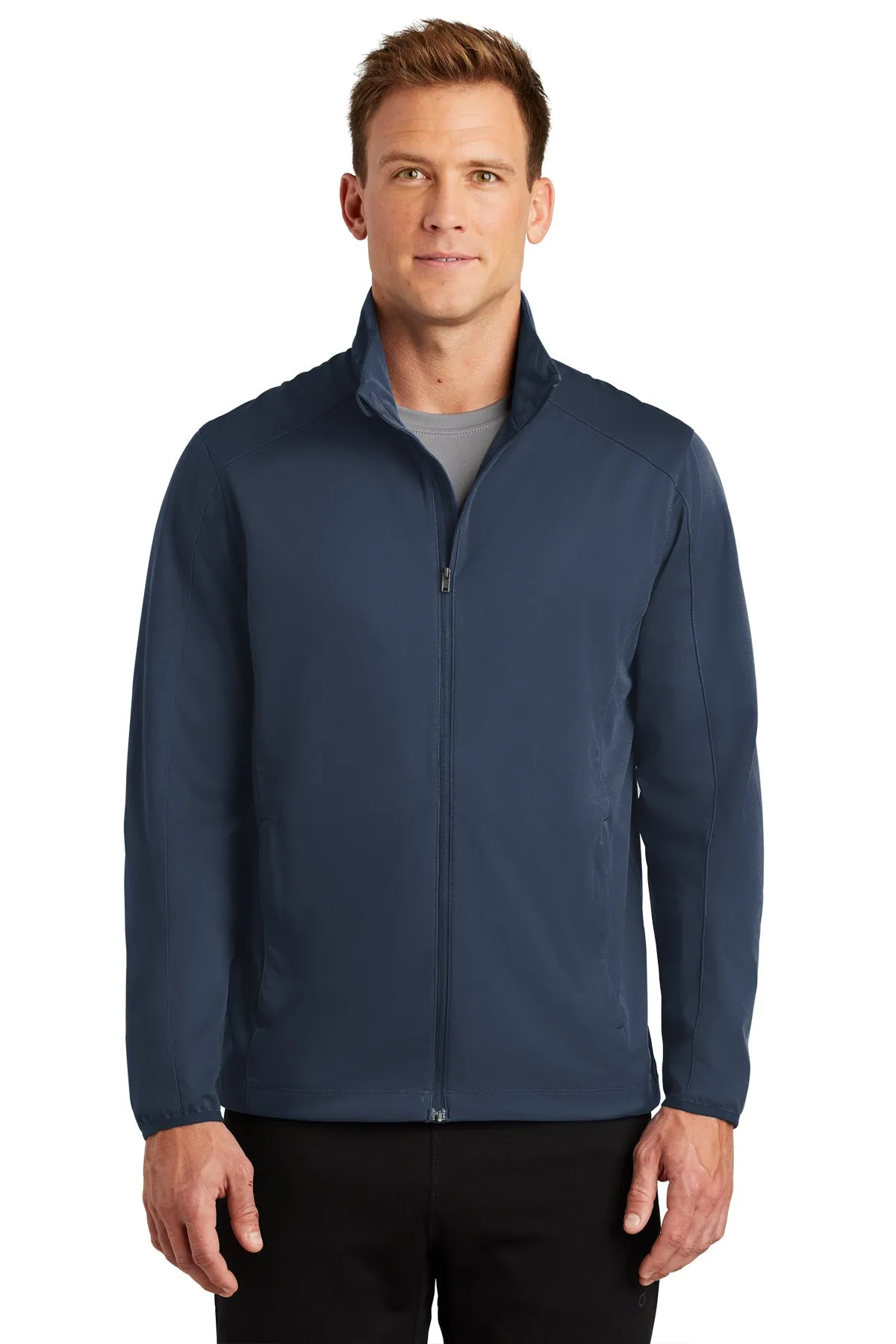 Port Authority Active Soft Shell Branded Jackets, Dress Blue Navy