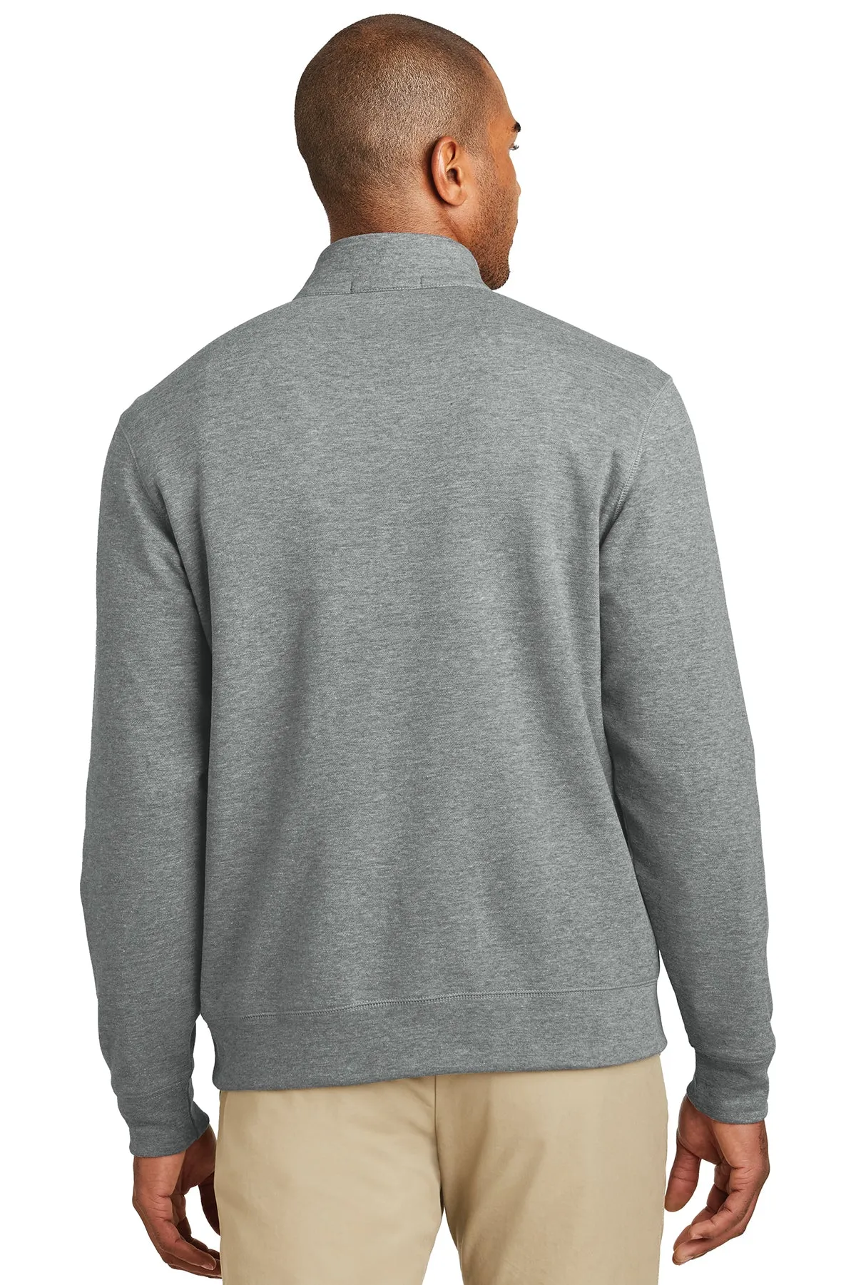 Port Authority Interlock 1/4-Zip, Medium Heather Grey/ Charcoal Heather [Ken Anderson Alliance]