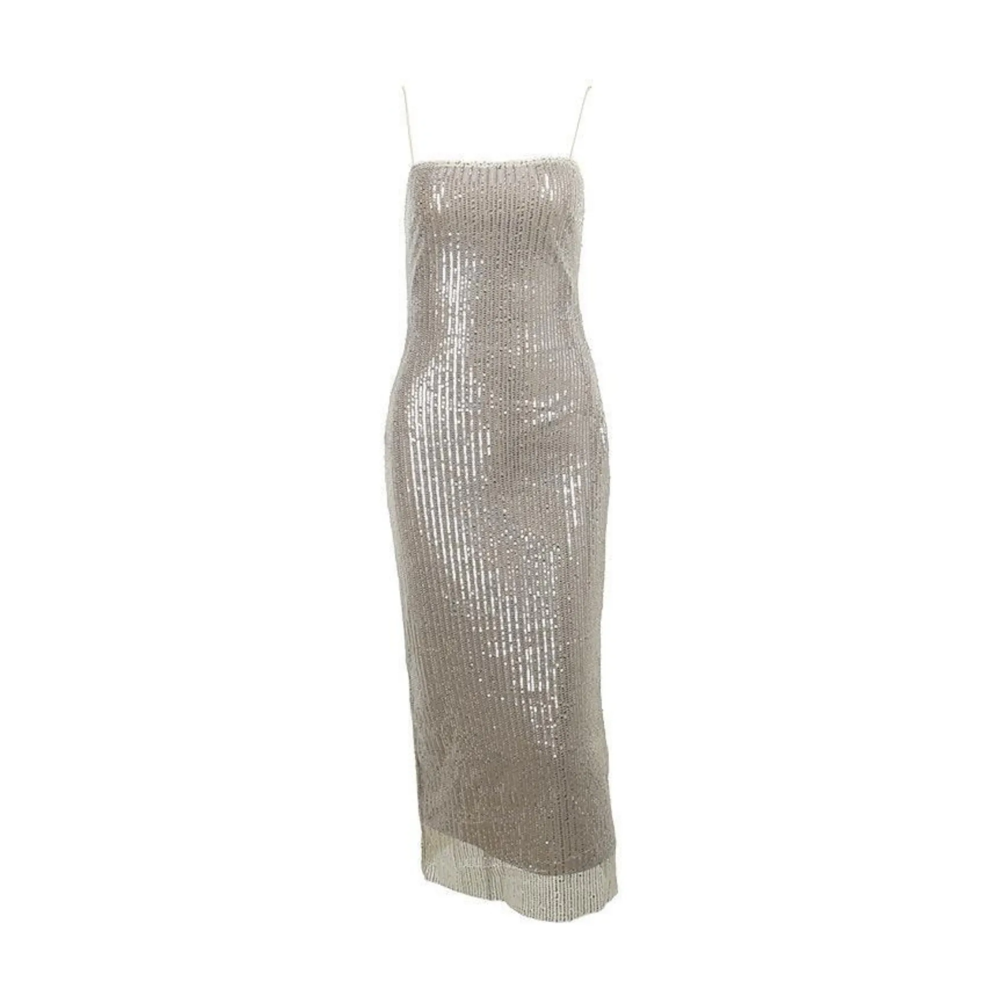 Pre Order:  Apricot Sequined Knitted Backless Dress